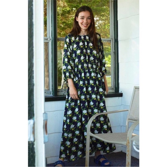 Anthropologie Dresses & Skirts - Anthropologie Whit Sadie Long Floral Maxi Dress 100% SIlk sz Small‎ NEW $568